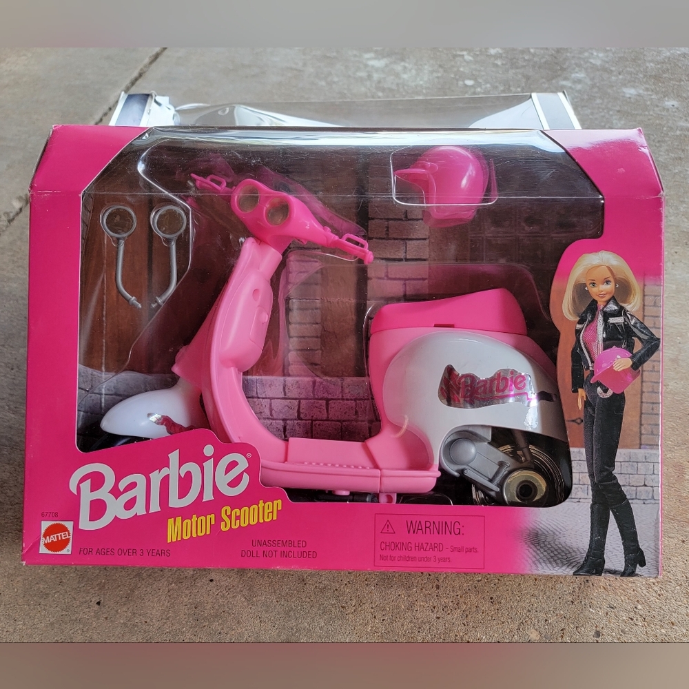 Barbie Pink and White Scooter